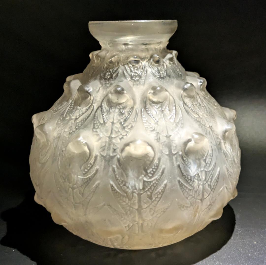 貴重な初期作品★本人★ルネ・ラリック フジェール アンティーク 花瓶 1913