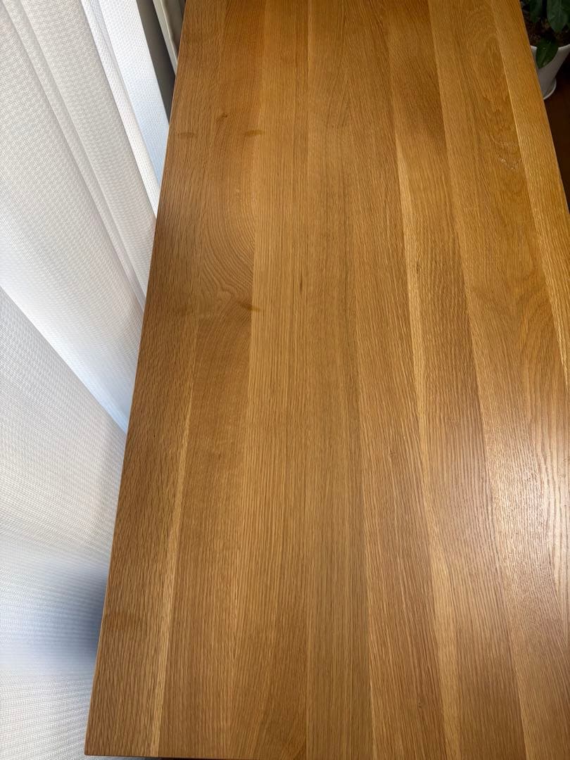 無印良品　 オーク　無垢材デスク　木製　机　引き出し付き　作業台　北欧