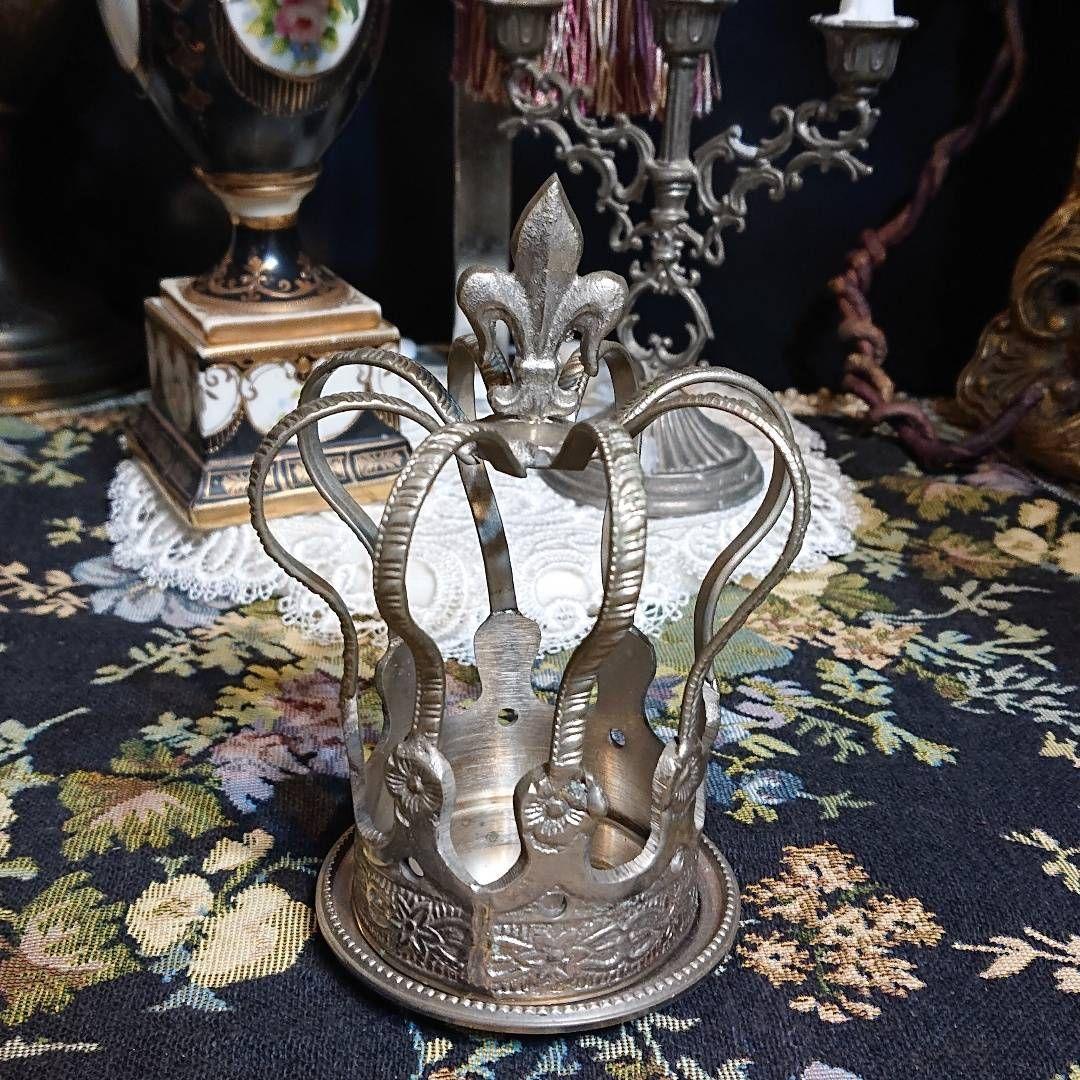 【完全処分☆】サラグレース 王冠 キャンドルホルダー シャビーシック