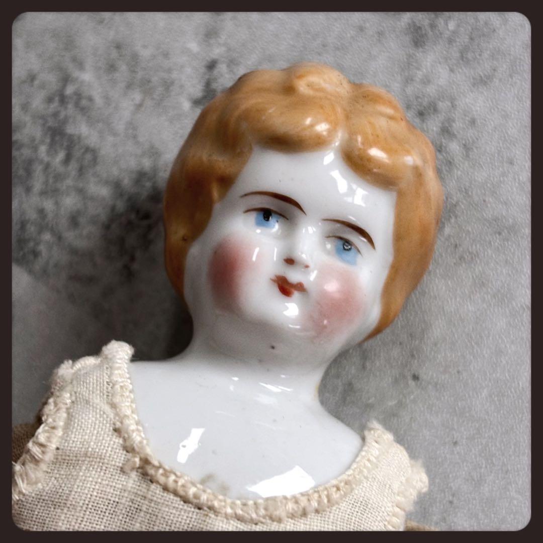 アンティーク　 ブロンドチャイナヘッドドール ビスクドール