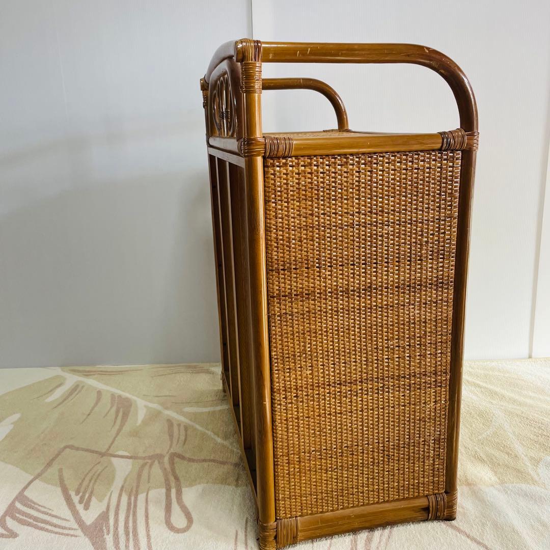 ラタン 4段チェスト 籐家具 洋服タンス レトロ