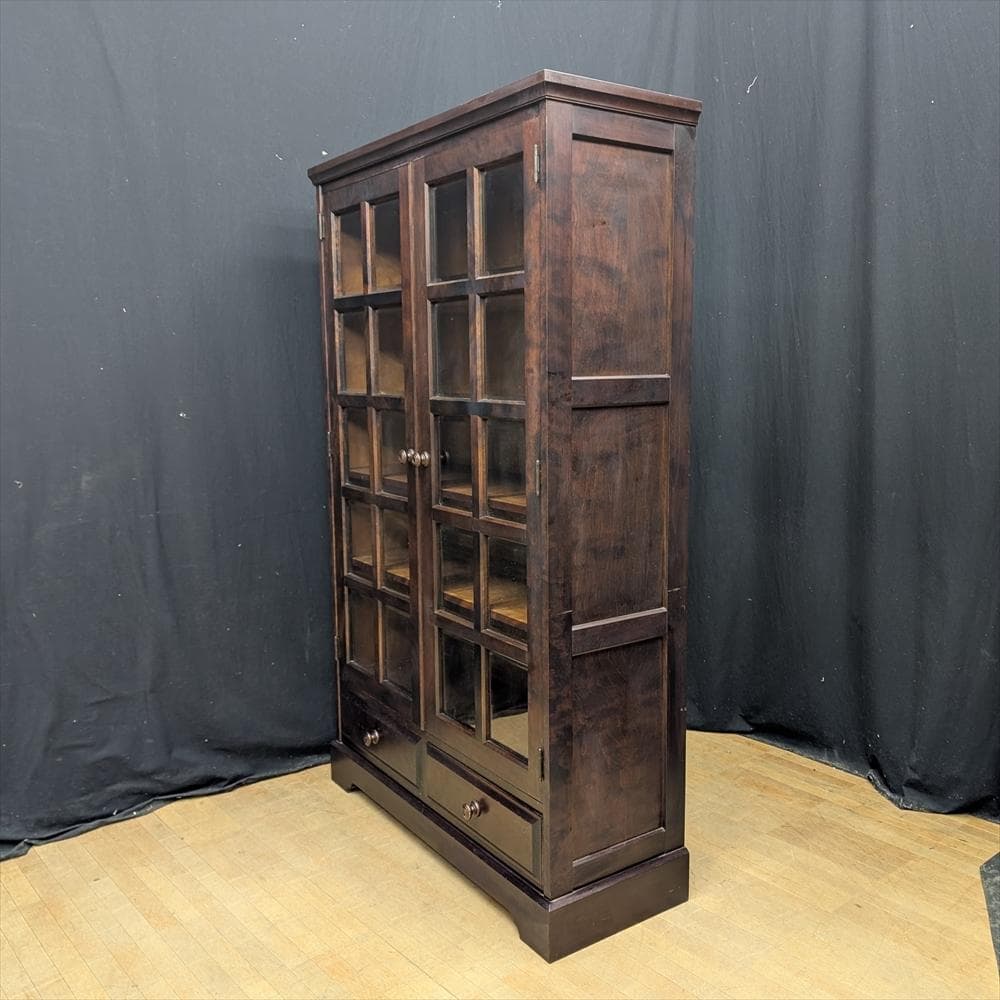 北海道民芸家具　樺　カバ材　無垢　本棚　本箱　書棚　キャビネット　ブックシェルフ