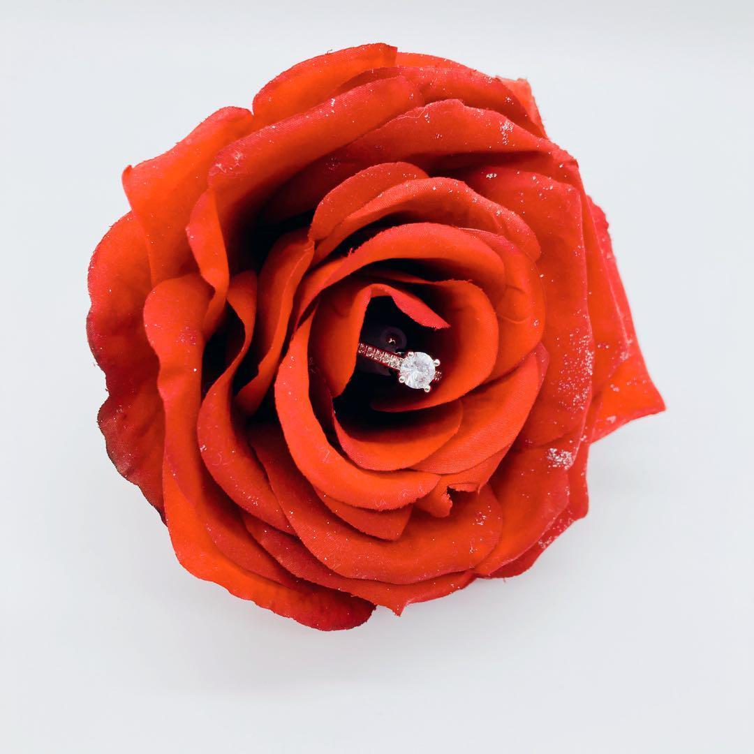 本当に履けるガラスの靴 エマ EMMA デコレーションハート リングバラ付き