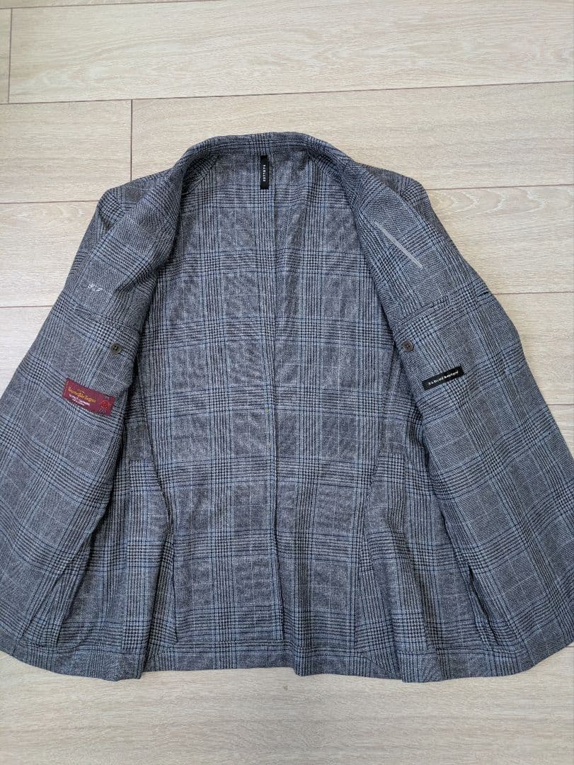 麻布テーラー　R&BLUES グレー チェック柄 ジャケット
