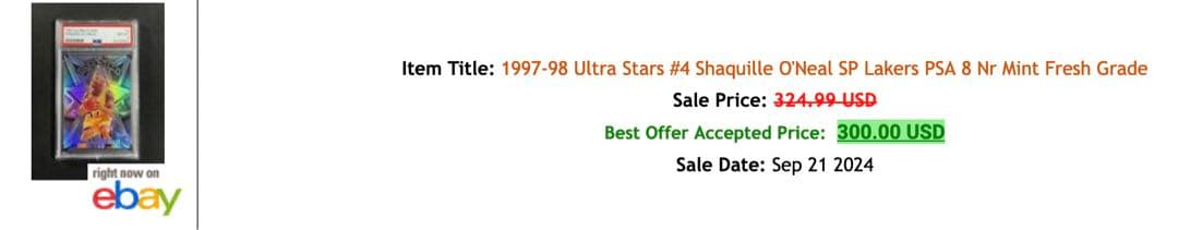 メ*男様 NBAカード SHAQUILLE O’NEAL FLEER 1997