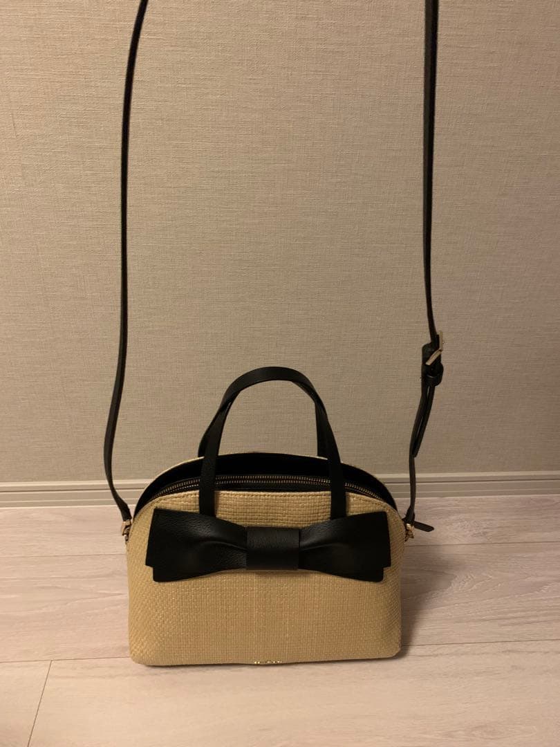 美品Kate Spade 2WAYリボンカゴバッグ