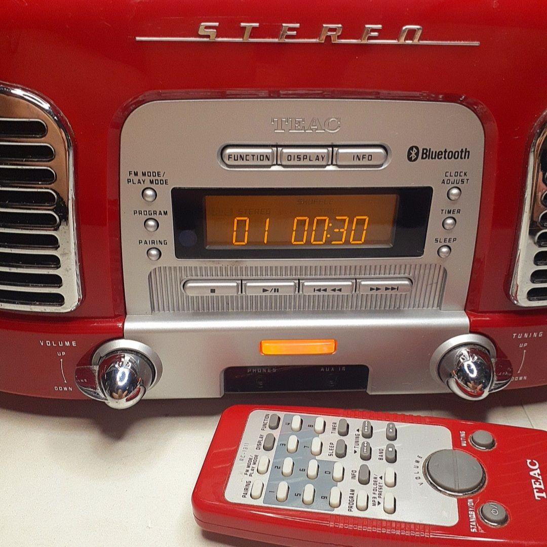 【レア美品】TEAC SL-D930 レッド CD ラジオ bluetooth