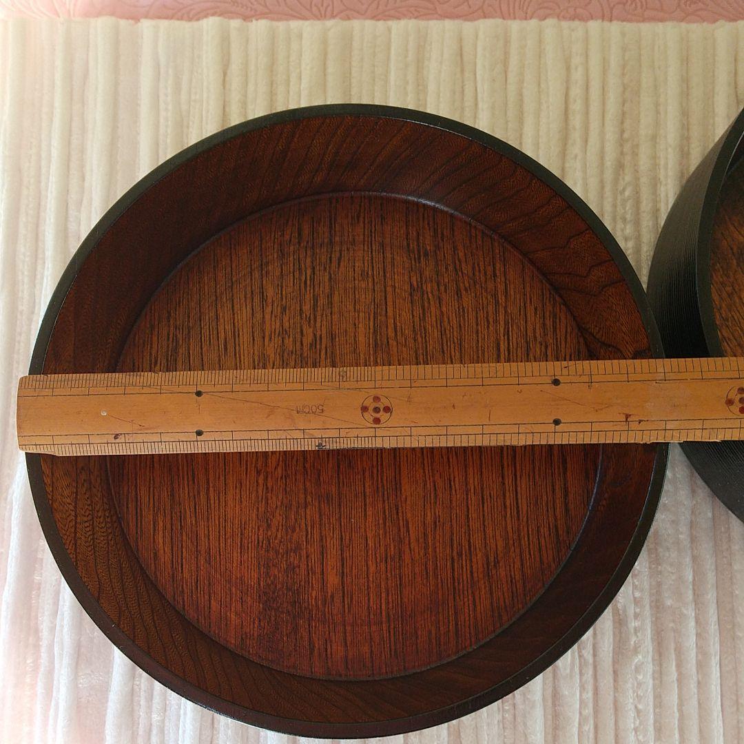 天然木  三段重  漆塗装