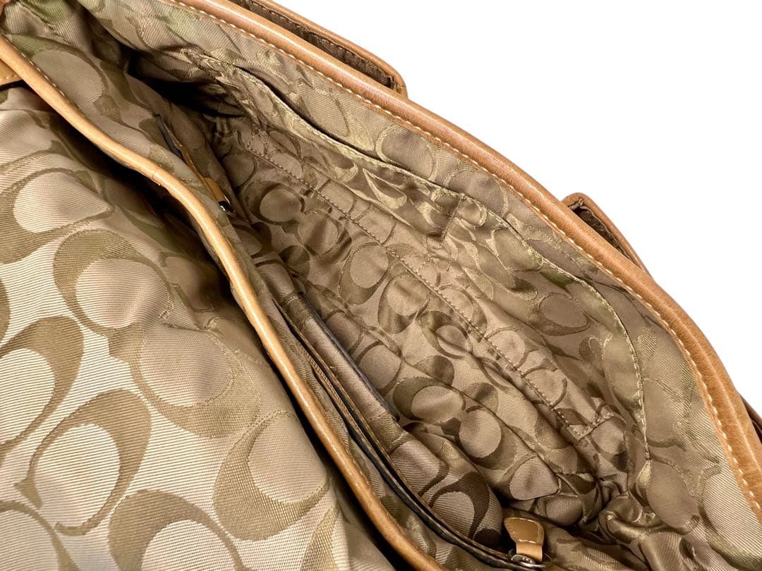 【希少】コーチ ソーホー フラップ ショルダーバッグ レザー キャメル 3653