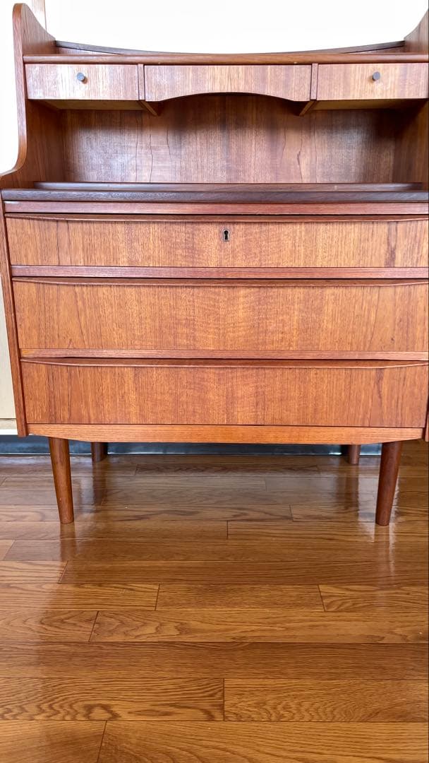 デンマーク製 ヴィンテージ ビューロー チーク材/北欧ビンテージ デスク