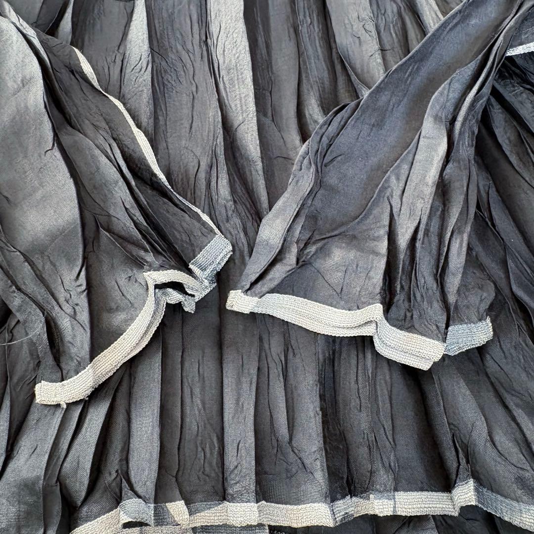 希少✨PLEATS PLEASE シワ加工　フリンジシャツ変形トップス