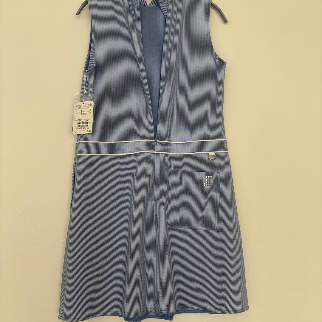新品未使用ランバンスポール　サラサラ生地の ブルーワンピース 38サイズ