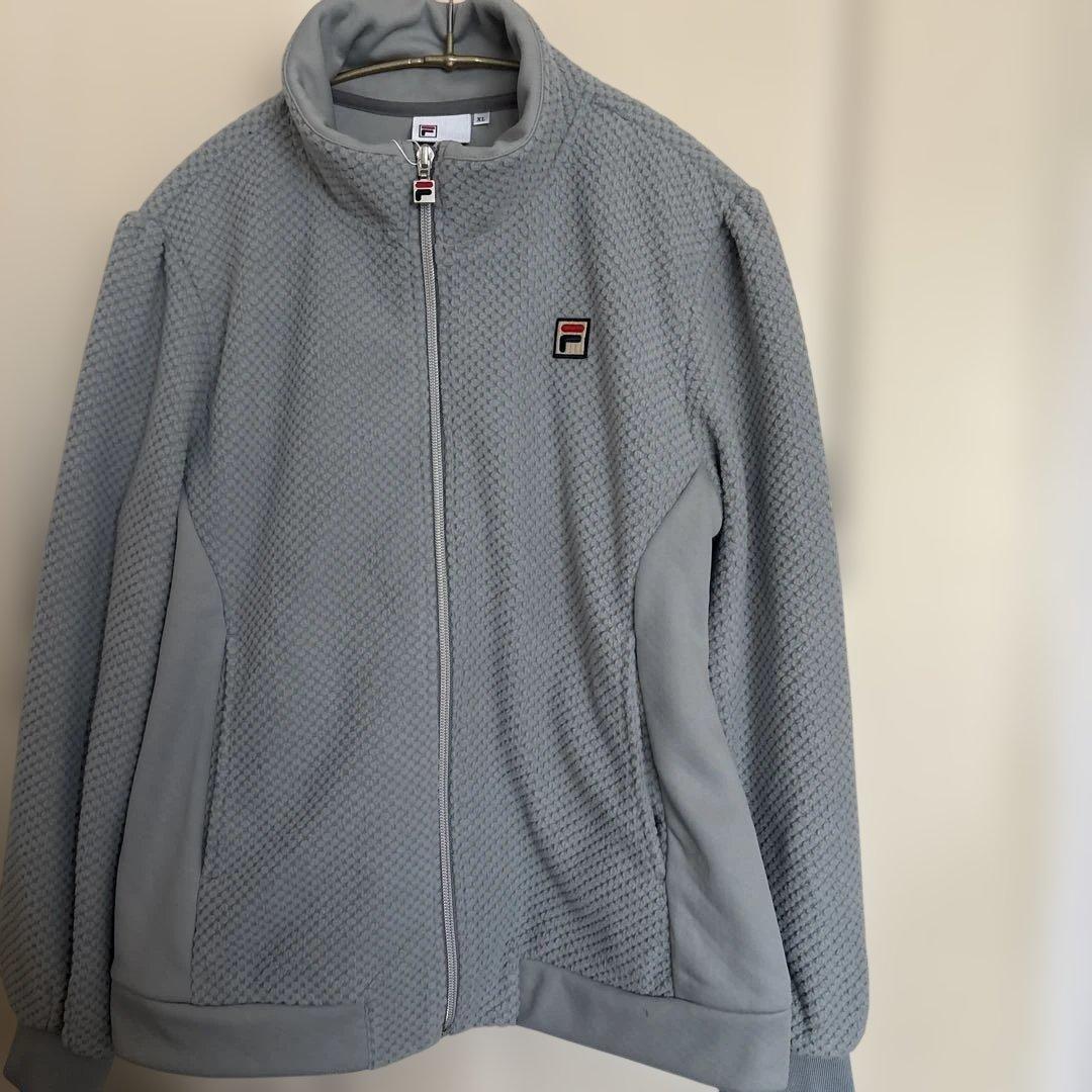 タグ付き未使用品！FILA レディースモコモコ素材グレー ジャケット XL