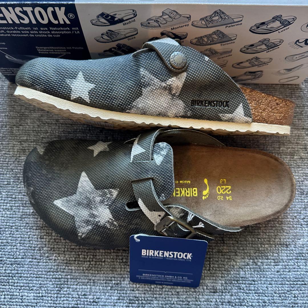 ビルケンシュトック キッズ ヴィンテージカーキ　星柄22cm