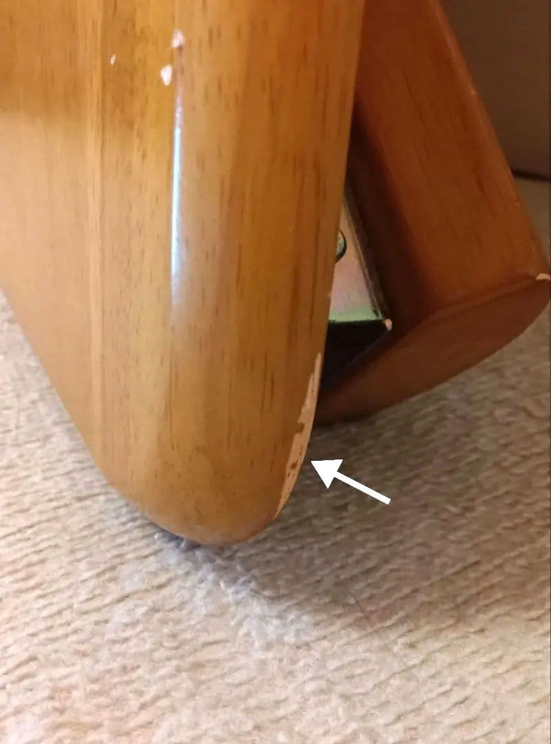 座卓120×75×高32cm折畳み　天然木ラッカー塗装ライトブラウン　使用2度