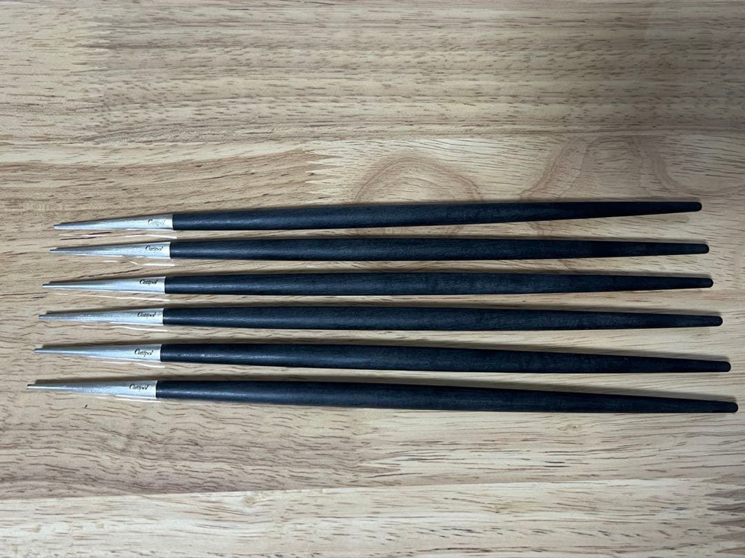 3セット　クチポール　ゴア　ブラック　箸　箸置き　新品 : 素人保管品