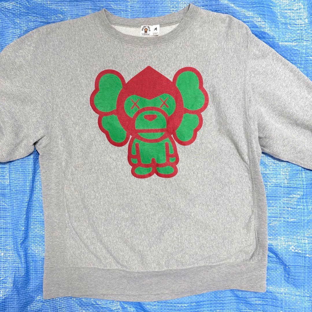 A BATHING APE⬛︎KAWS⬛︎コラボスウェット⬛︎M⬛︎カウズ⬛︎マイロ