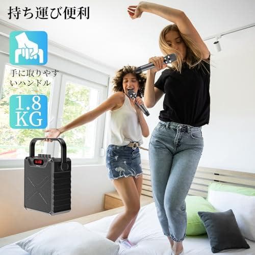 Giecy スピーカーセット 拡声器 ワイヤレスマイク2本 Bluetoothp