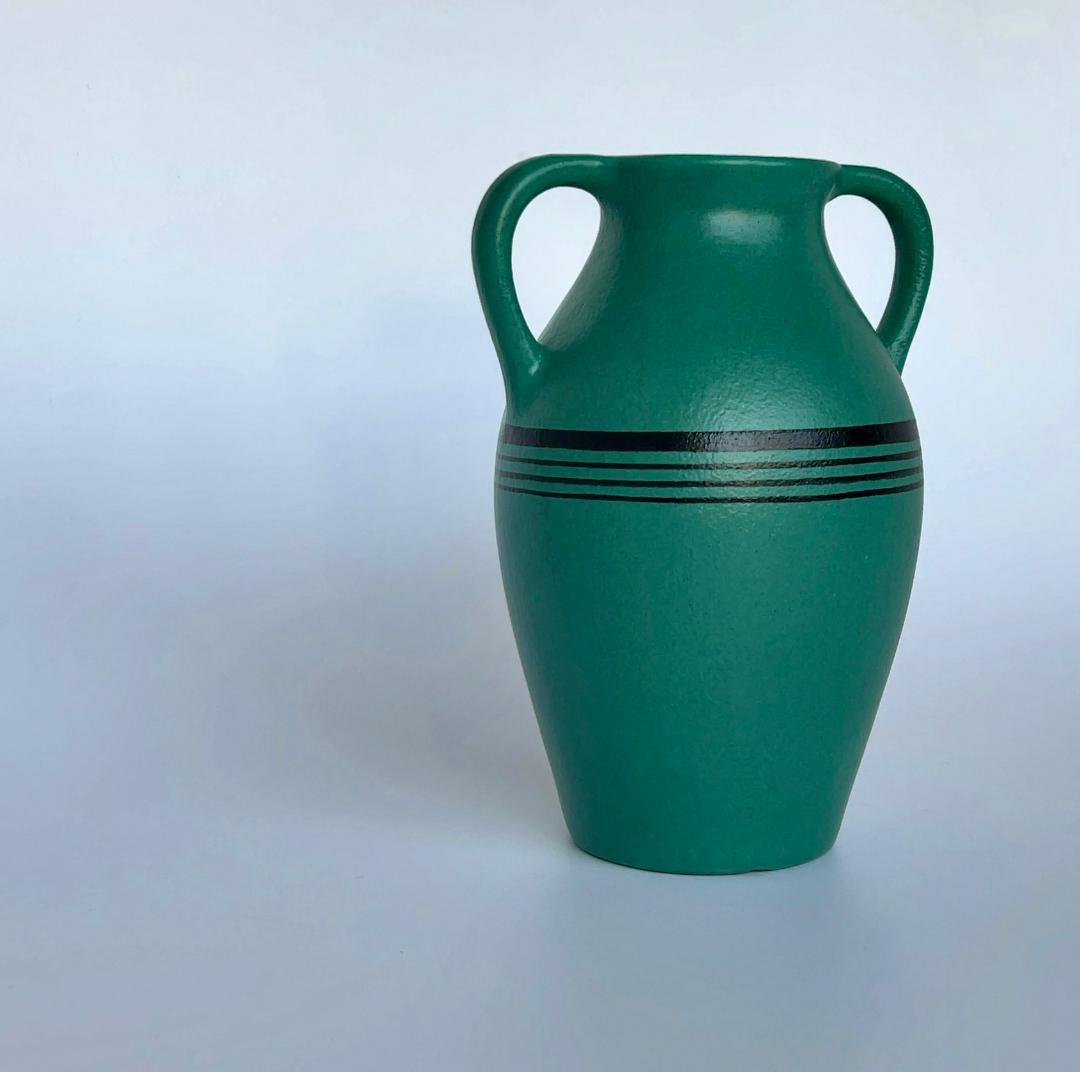 フラワーベース　アールデコ　オランダ陶器　花瓶　ゴーダ　アールヌーボー