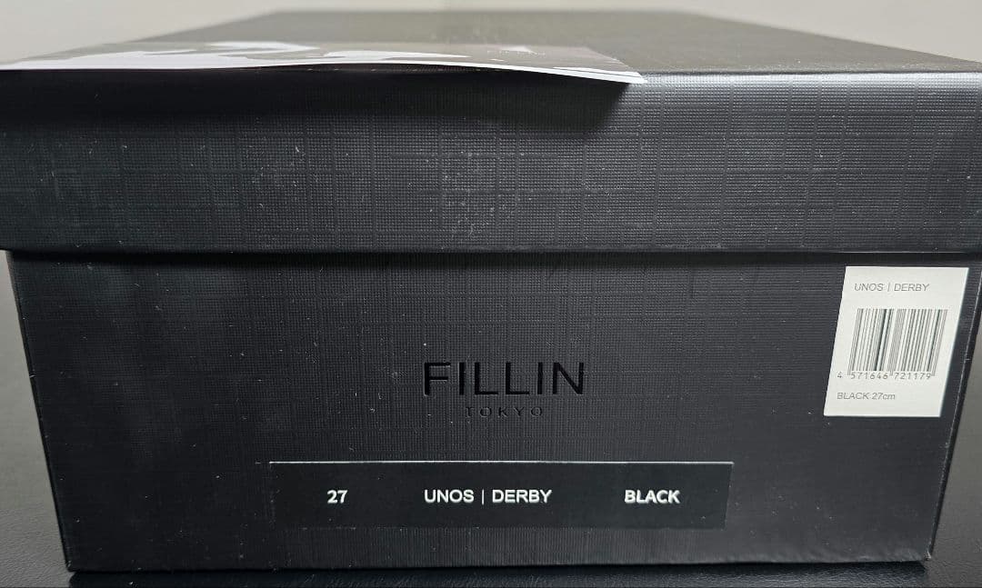 美品 FILLIN 7センチUP / UNOS ダービー シューズ 27 黒