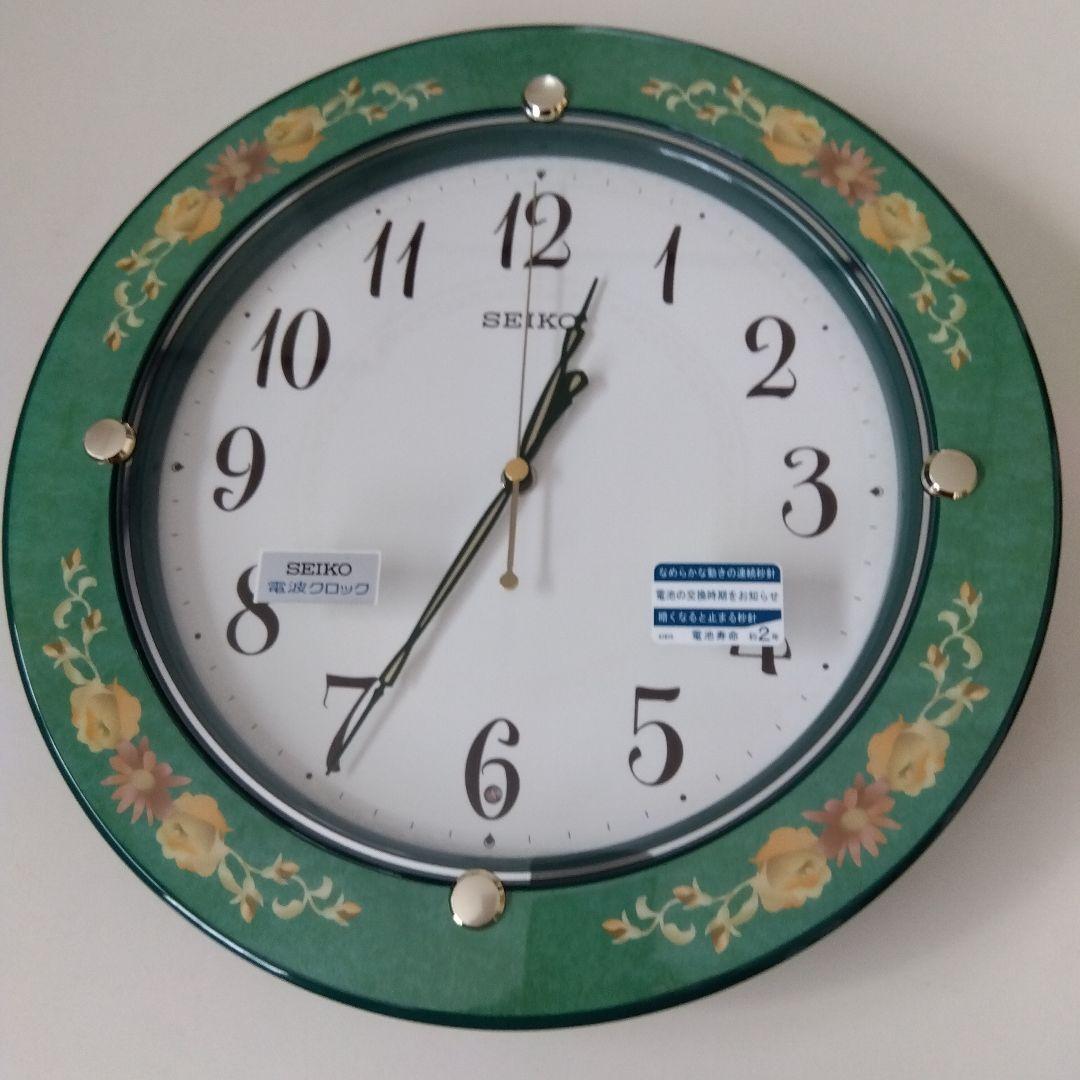 SEIKO 電波時計 花柄 30cm