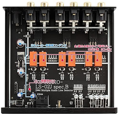 FX-AUDIO- LS-02J [ブラック]リモコン対応 2:4 MultiA