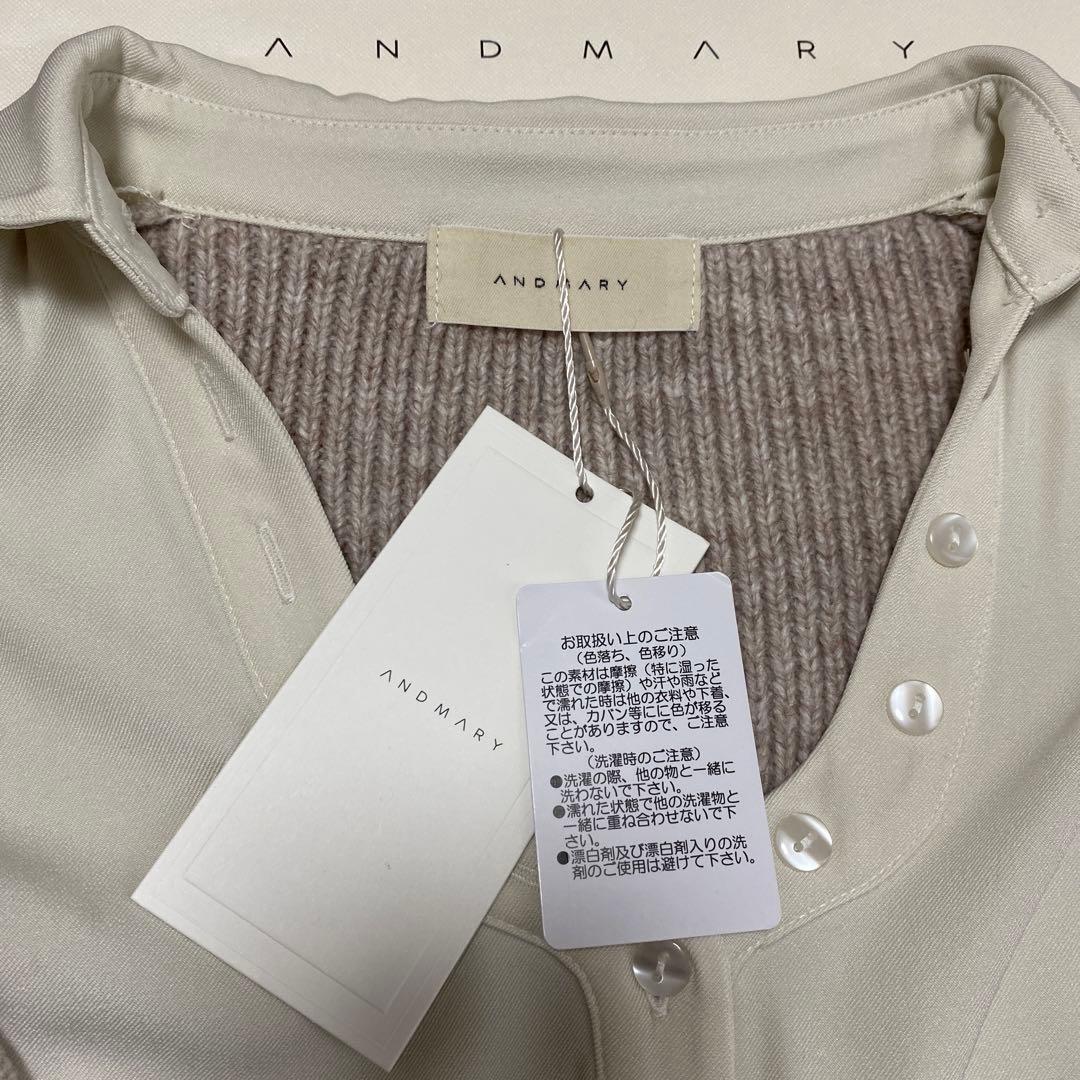 正規品ANDMARY Demi layered mini dress beige