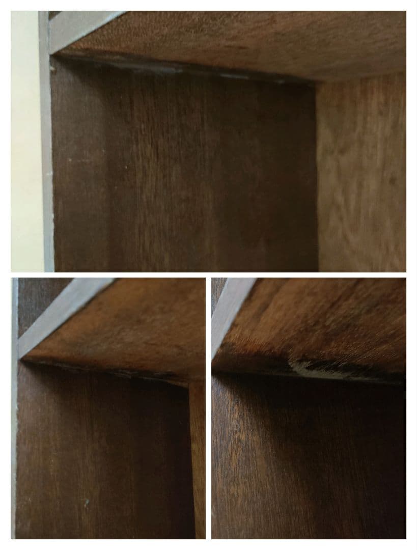 【昭和レトロ】木製 5段本棚 ブラウン