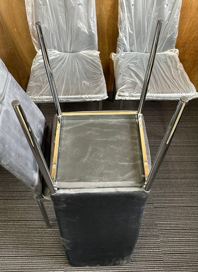 期間限定 数量限定 ダイニングチェア インテリア 椅子 4脚セット グレー