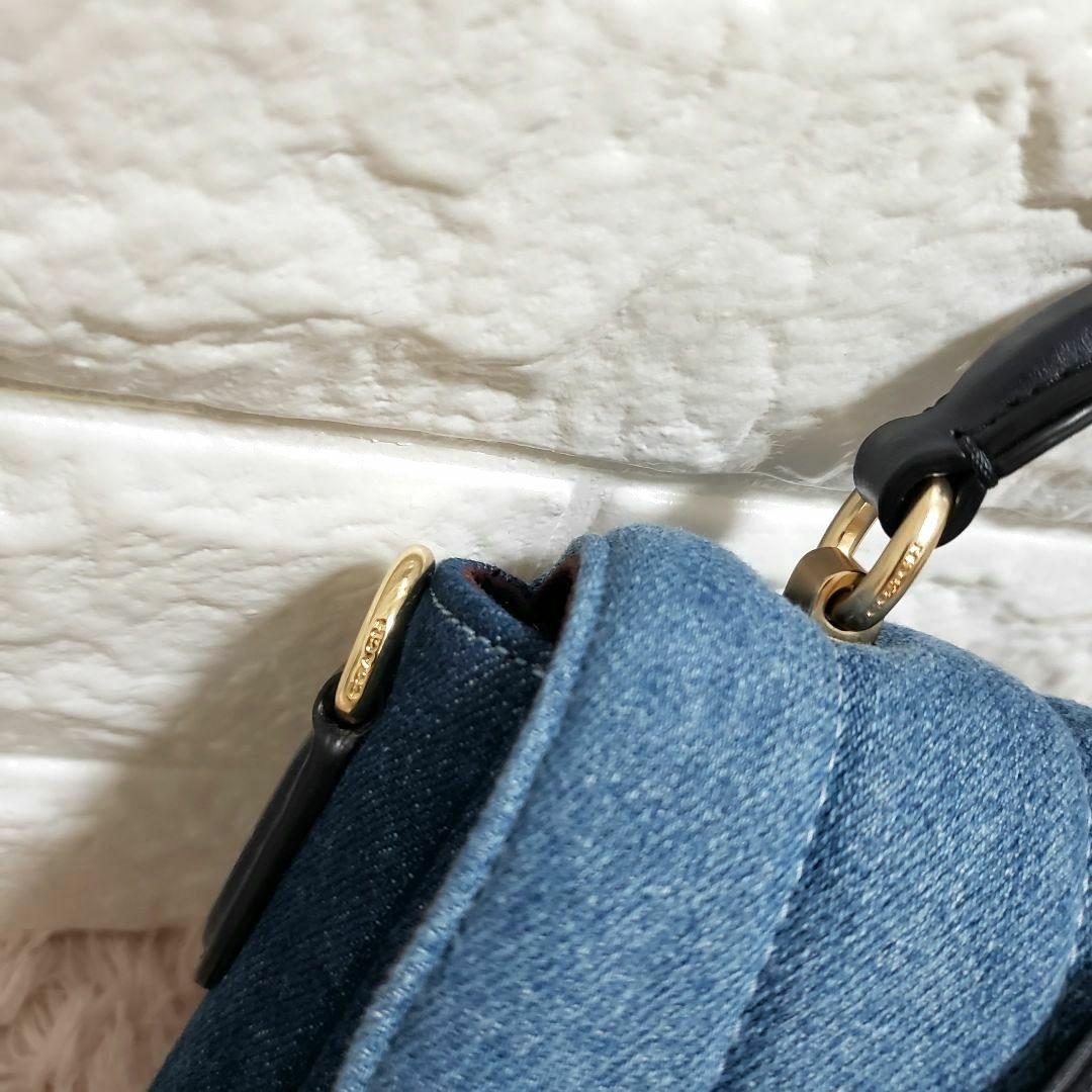 コーチ COACHデニムキルティング2wayショルダーハンドバッグ 極美品
