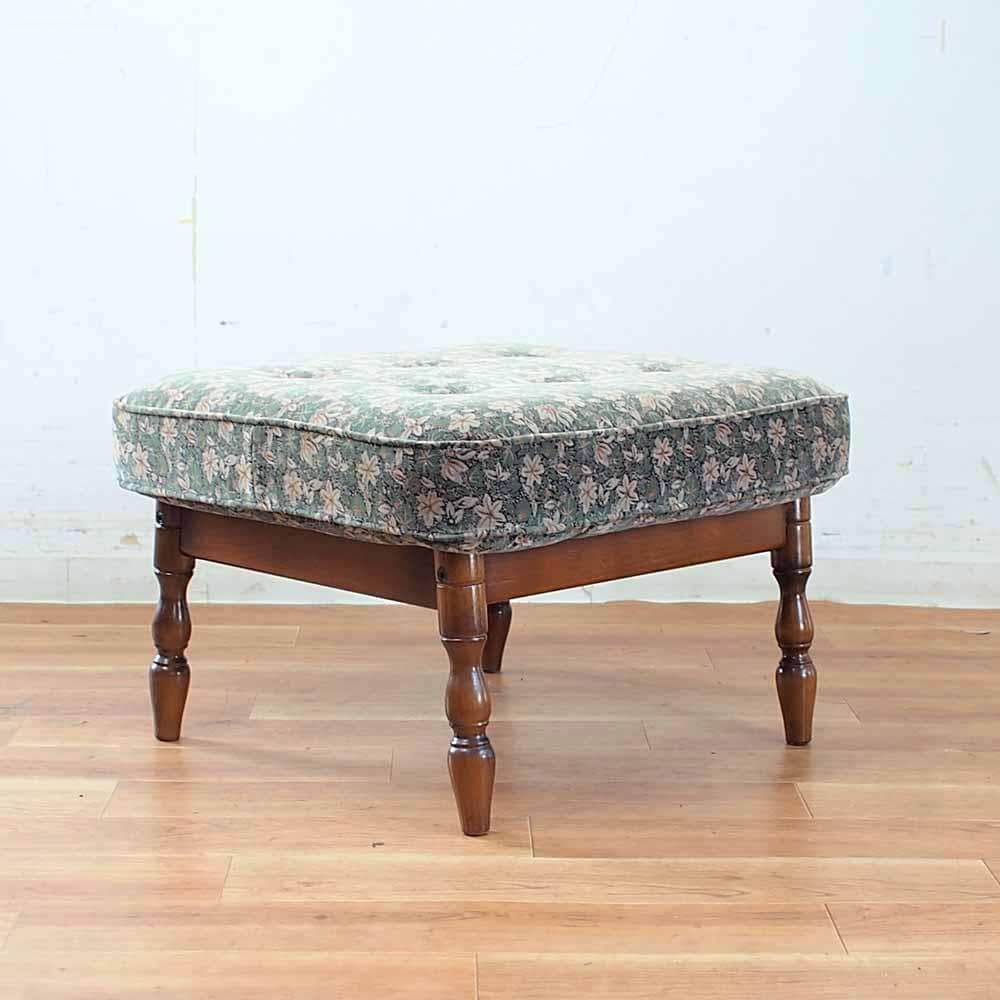 カリモク karimoku コロニアル オットマン 花柄 レトロ ビンテージ