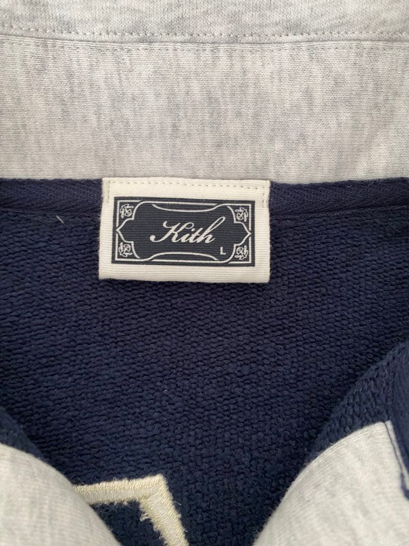 KITH ネイビー ポロシャツ Lサイズ