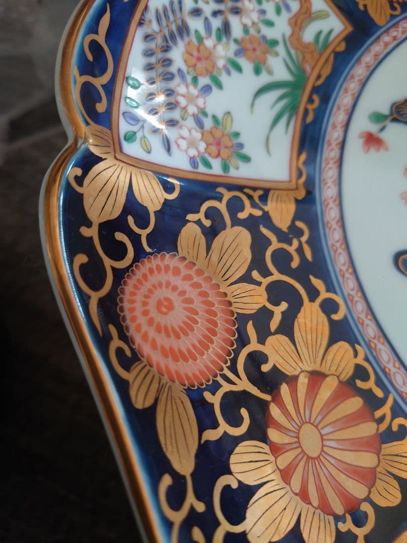 古伊万里・琳派・金彩中皿34センチ 基泉窯(新品・未使用)