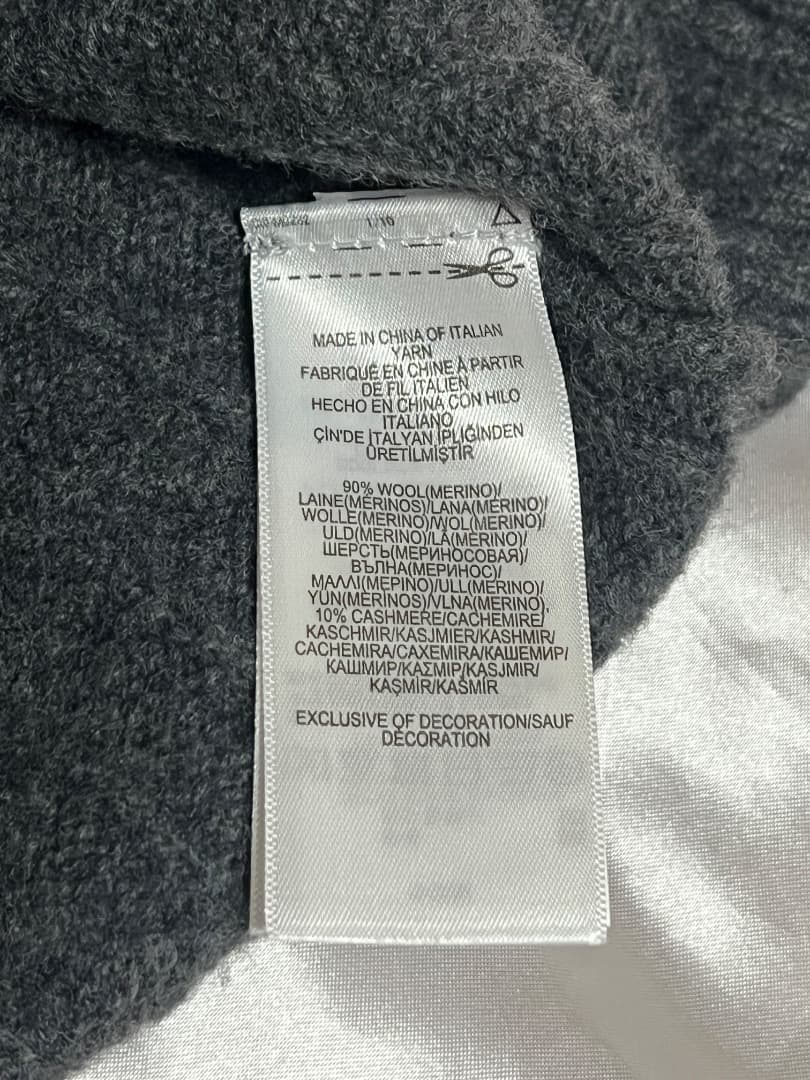 Polo ラルフローレン ダークグレー ケーブル編みニット メンズ　L