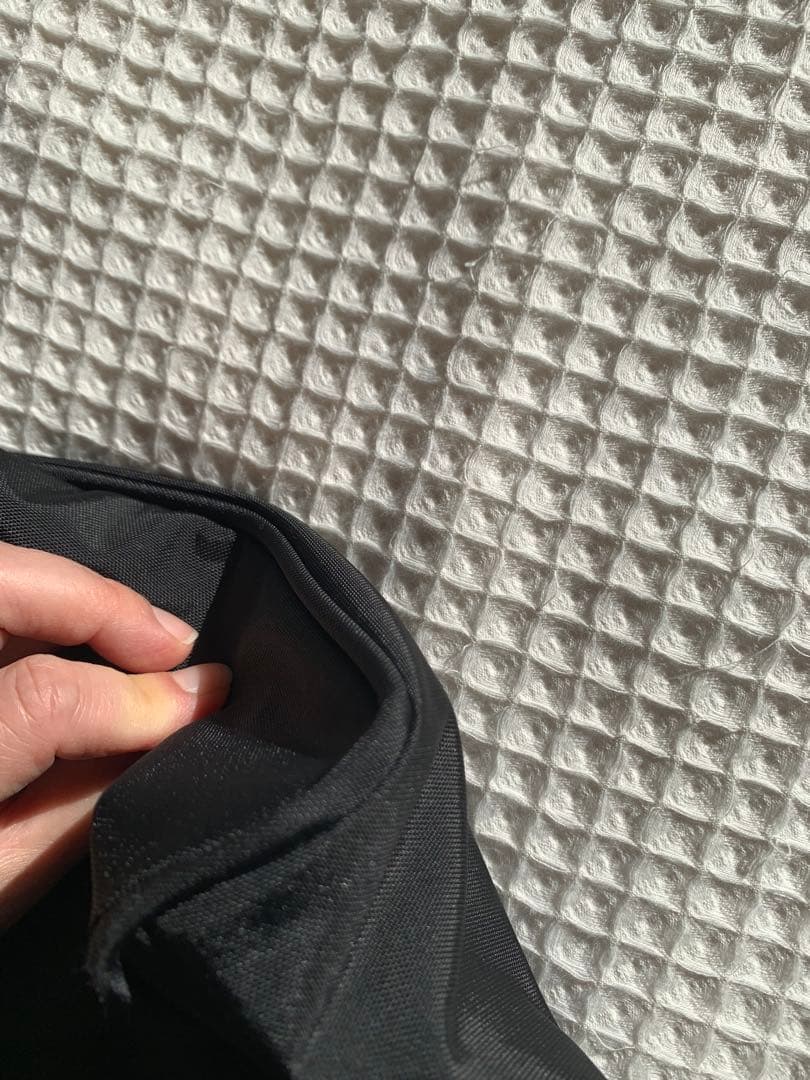 ナイロン製 ブラック ジッパーバッグ