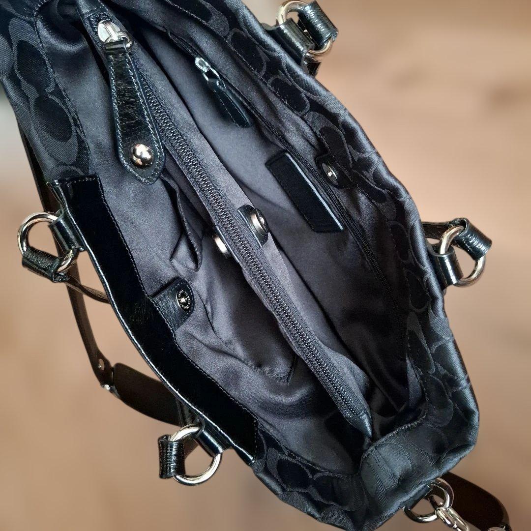 COACH　2WAYバッグ　ブラック