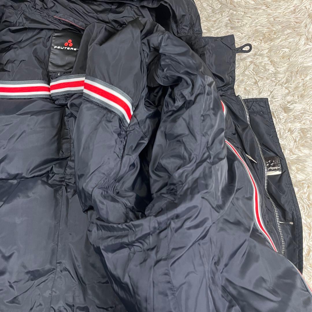 PEUTEREY ピューテリー フード付き ダウンジャケット Lサイズ ブラック