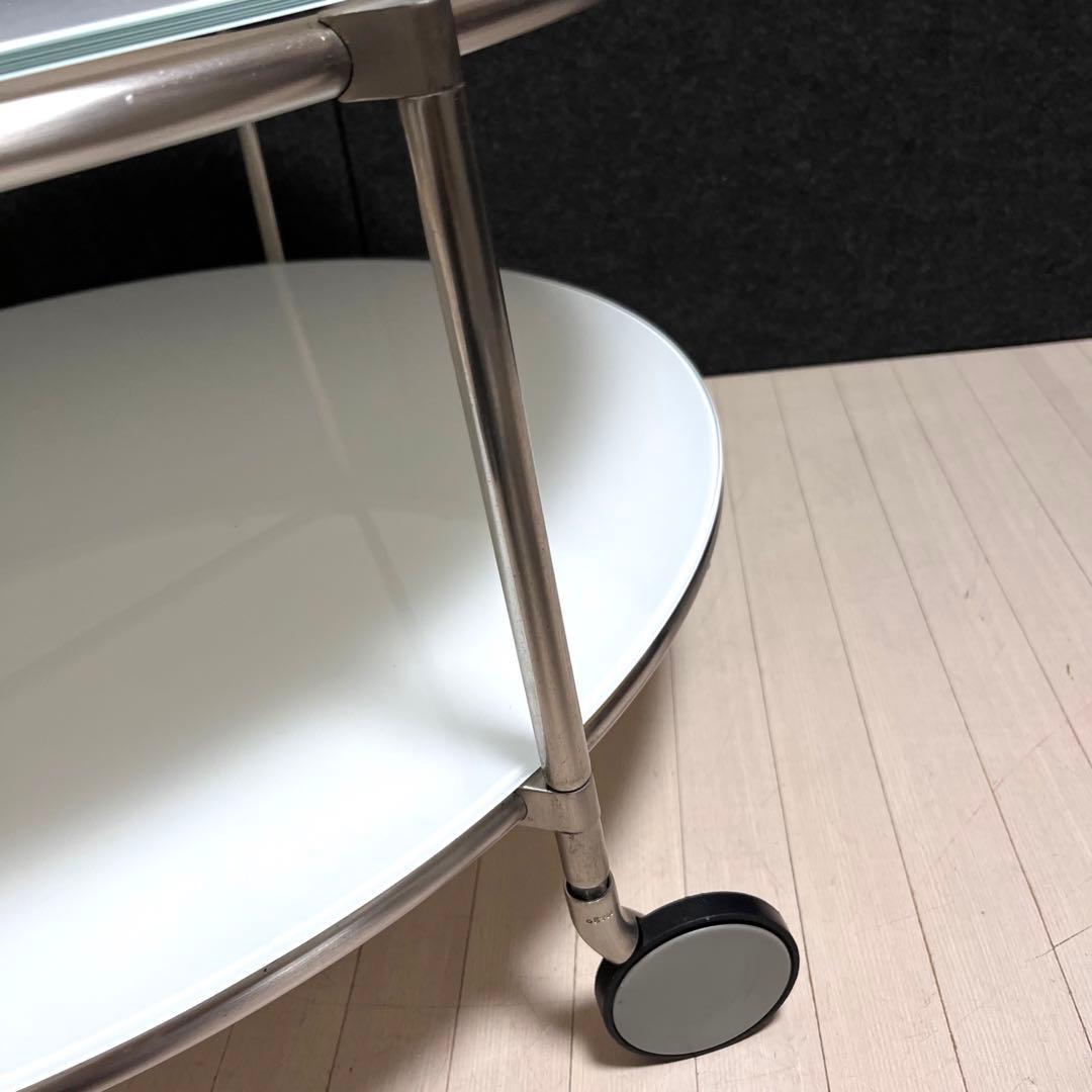 イケア　STRIND ストリンド　ガラステーブル　円形テーブル　ローテーブル