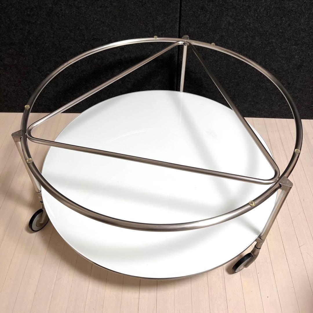 イケア　STRIND ストリンド　ガラステーブル　円形テーブル　ローテーブル