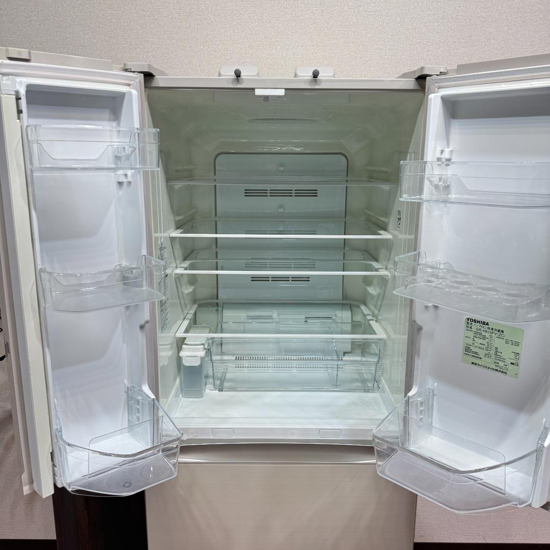 東京23区送料無料　美品東芝6ドア 　508L　2014年製　製氷機有