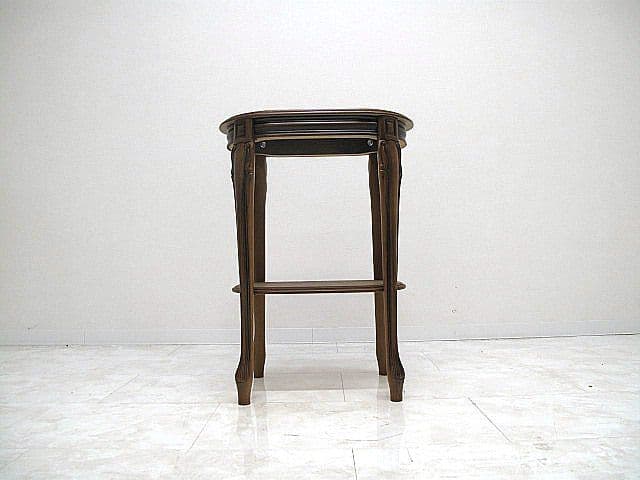 イタリア製 大理石トップ サイドテーブル 花台 W52cmD32ｃｍＨ75cm