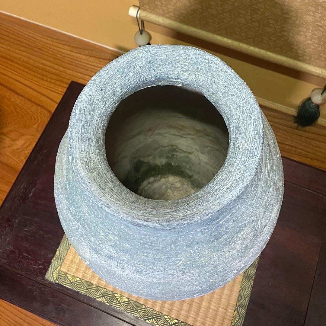 壺 傘立て 花器 高さ(約)43㎝ ビンテージ 昭和レトロ オブジェ