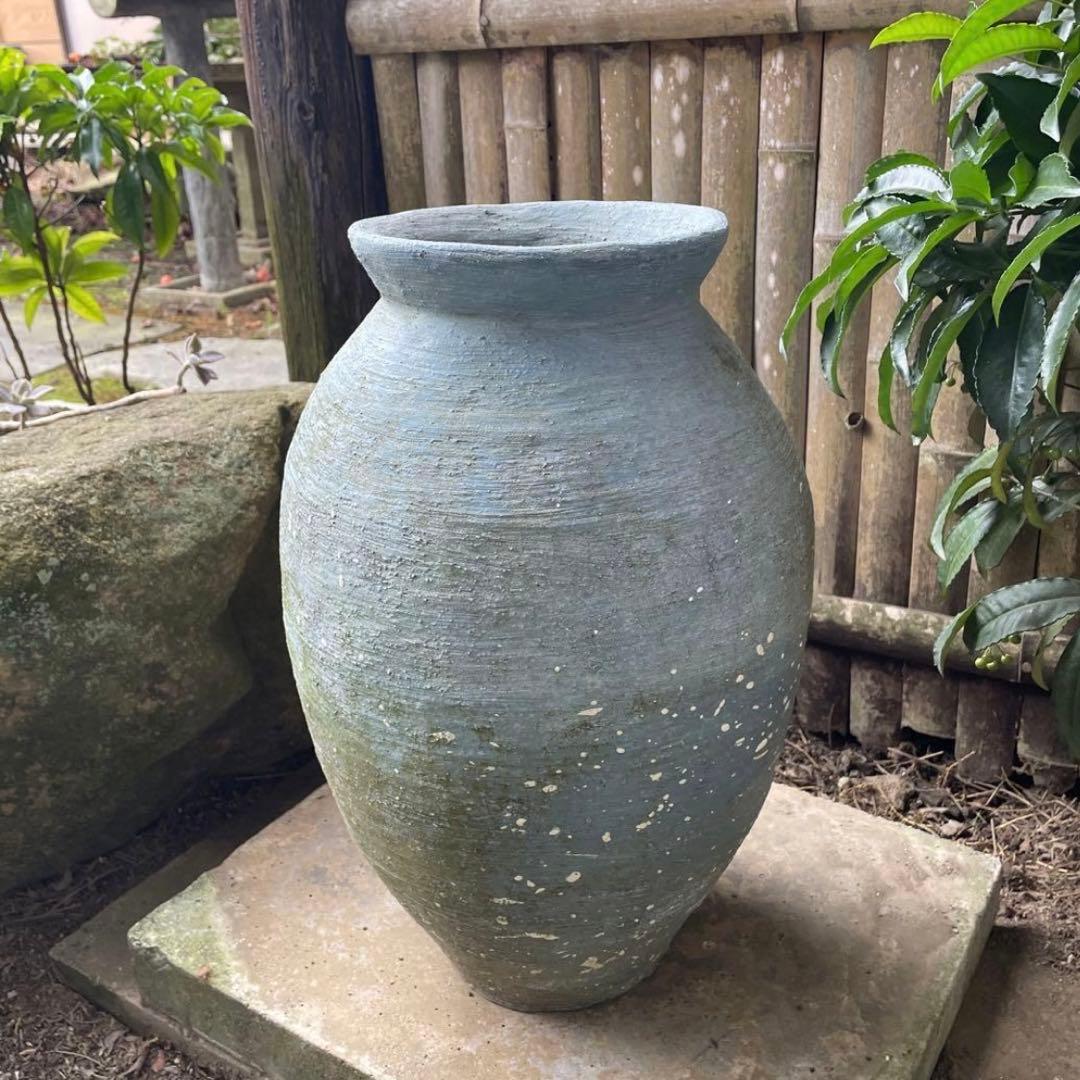 壺 傘立て 花器 高さ(約)43㎝ ビンテージ 昭和レトロ オブジェ