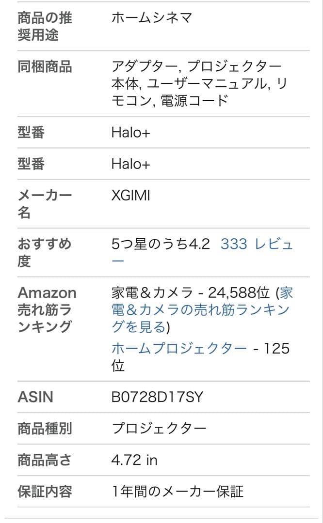 XGIMI プロジェクター 本体 シルバー　Halo+