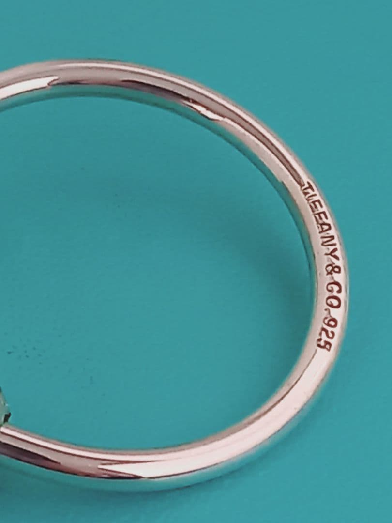 レア 美品 TIFFANY ティファニー グラブ ボール キーリング シルバー