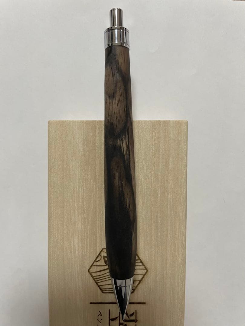 ペン工房翌檜　シャーペン　0.5mm 特上　黒柿孔雀杢