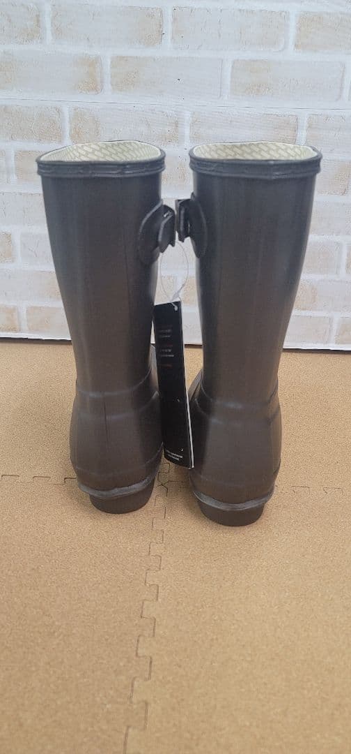 HUNTER オリジナル 長靴 ダークブラウン（カーキ色）