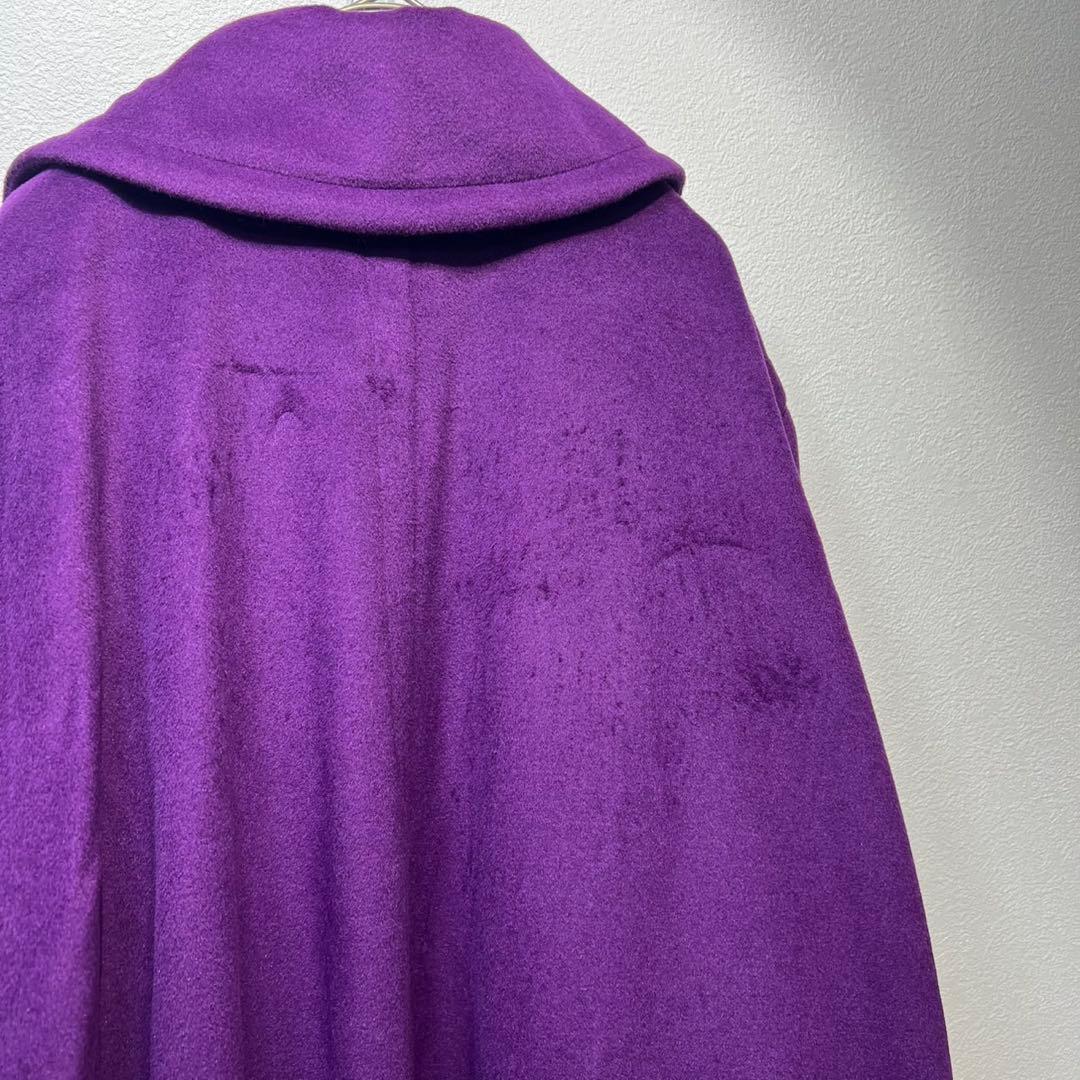 希少 CELINE 上質 ウール カシミヤ クロンビー ステンカラーコート 40