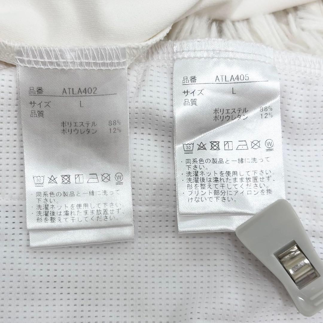 美品 Admiral テニスウェア トップス＆スカートセット 幾何学模様 L