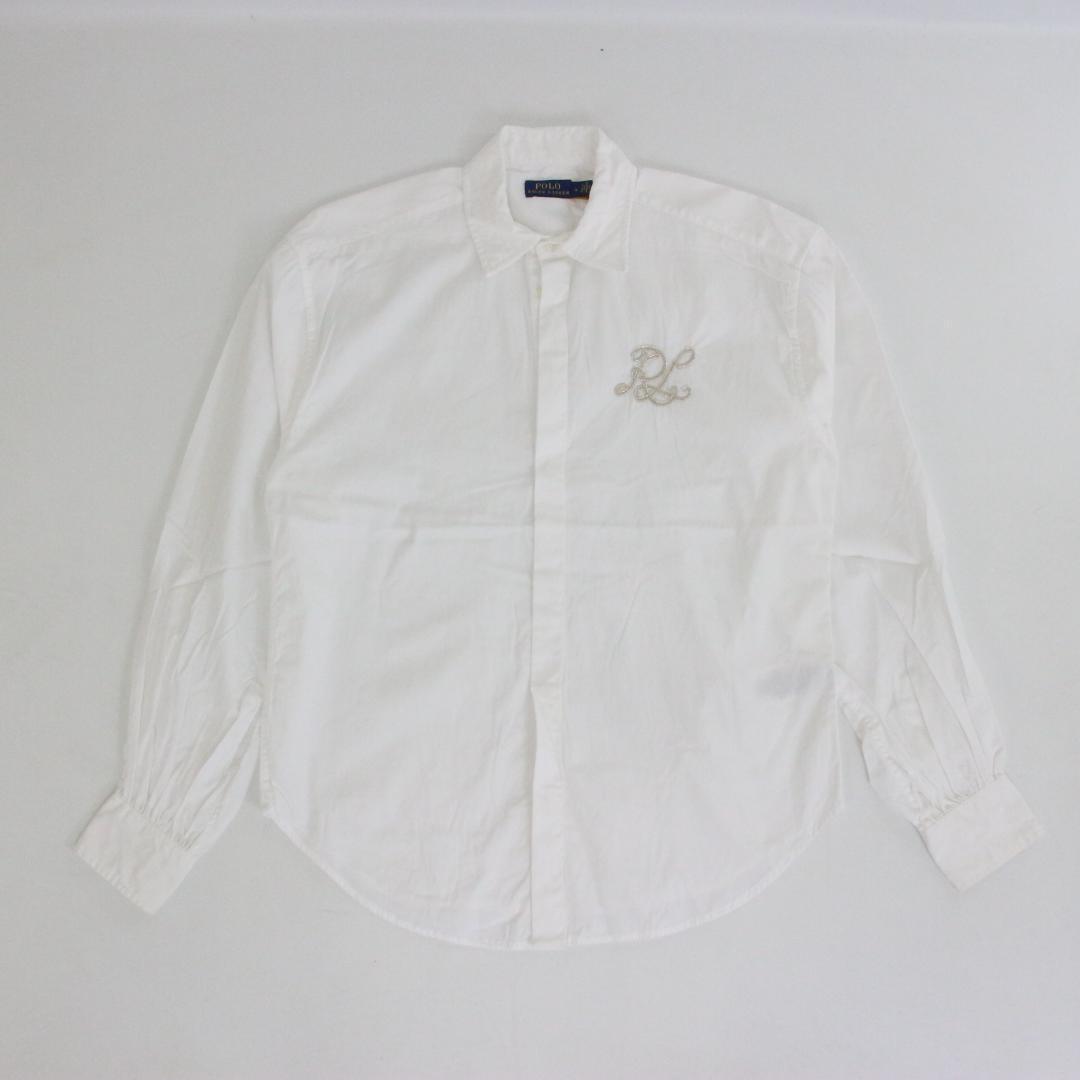 ポロラルフローレン　モノグラム ブルゾンスリーブ シャツ XL　長袖シャツ